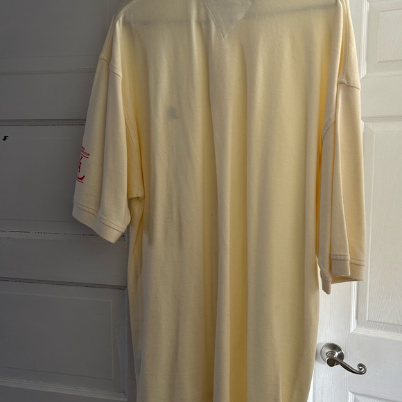 Tommy Hilfiger Pale Yellow Men's Polo with Embroidered Crest Heisman XL commemo - Picture 9 of 13